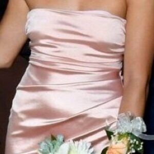 Strapless Lace-Up Club Dress